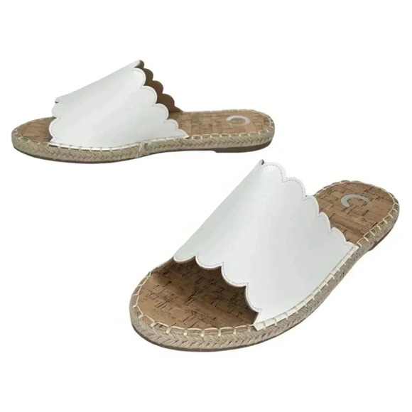 Journee Collection Marjan White Faux Leather Womens Sandals Size 10M - Picture 10 of 11